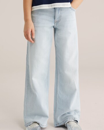 WE Fashion Wide Leg Jeans in Blau: Vorderseite