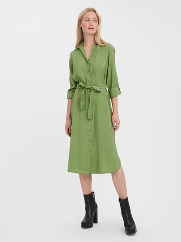 VERO MODA Košilové šaty 'Bell' – zelená: přední strana