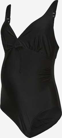 Bustier Maillot de bain 'Josefine' MAMALICIOUS en noir : devant