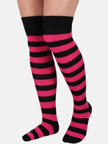 Chaussettes montantes normani en rose