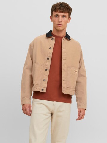 JACK & JONES Välikausitakki 'Derek' värissä ruskea: etupuoli