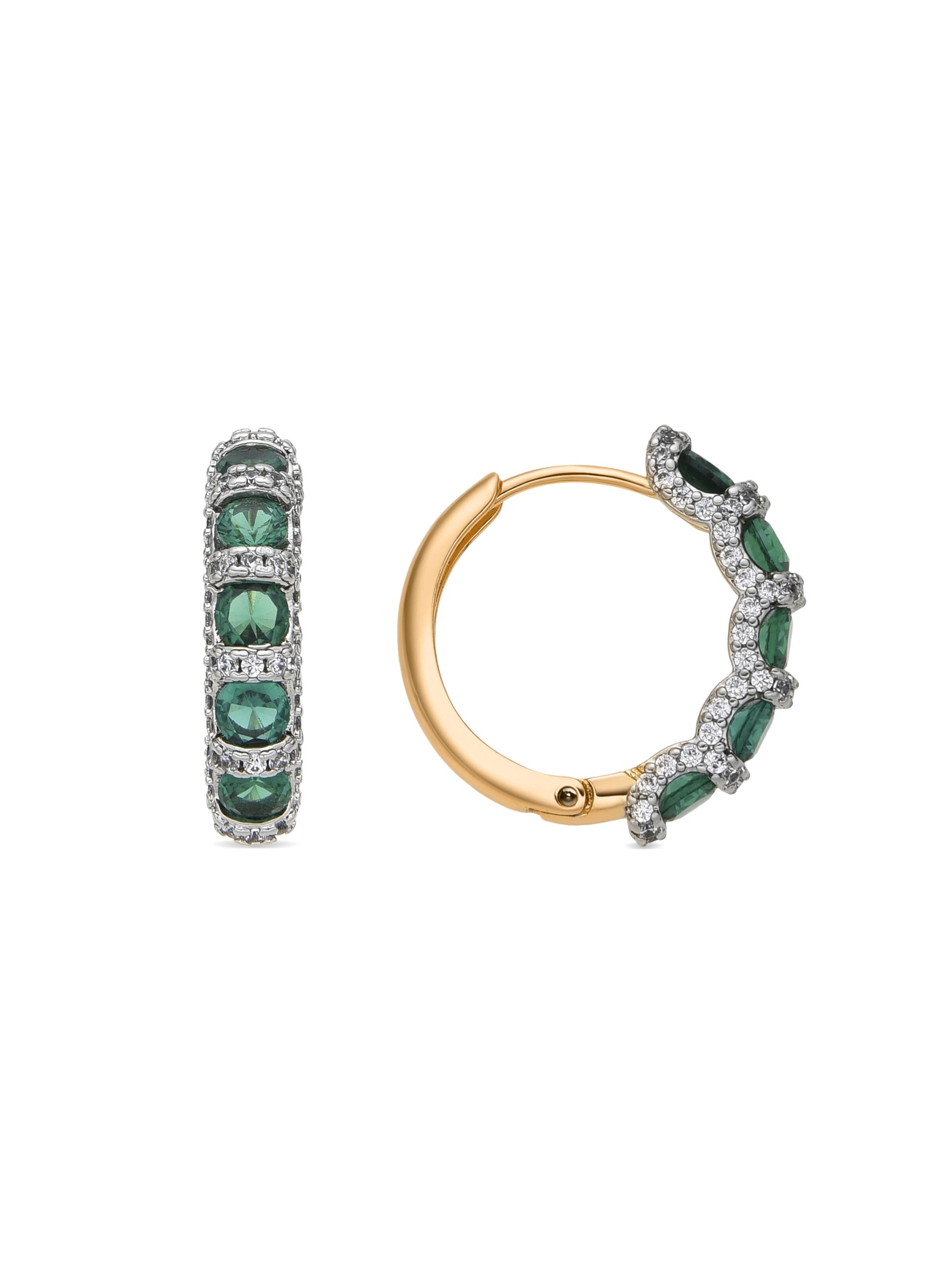 Boucles d'oreilles 'Yrat' Luxenter en vert : devant