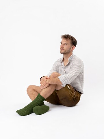 HerzSticht Traditional socks 'Enzian' in Green