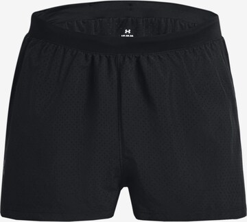 UNDER ARMOUR Regular Workout Pants 'Launch Split Perf' in Black: front