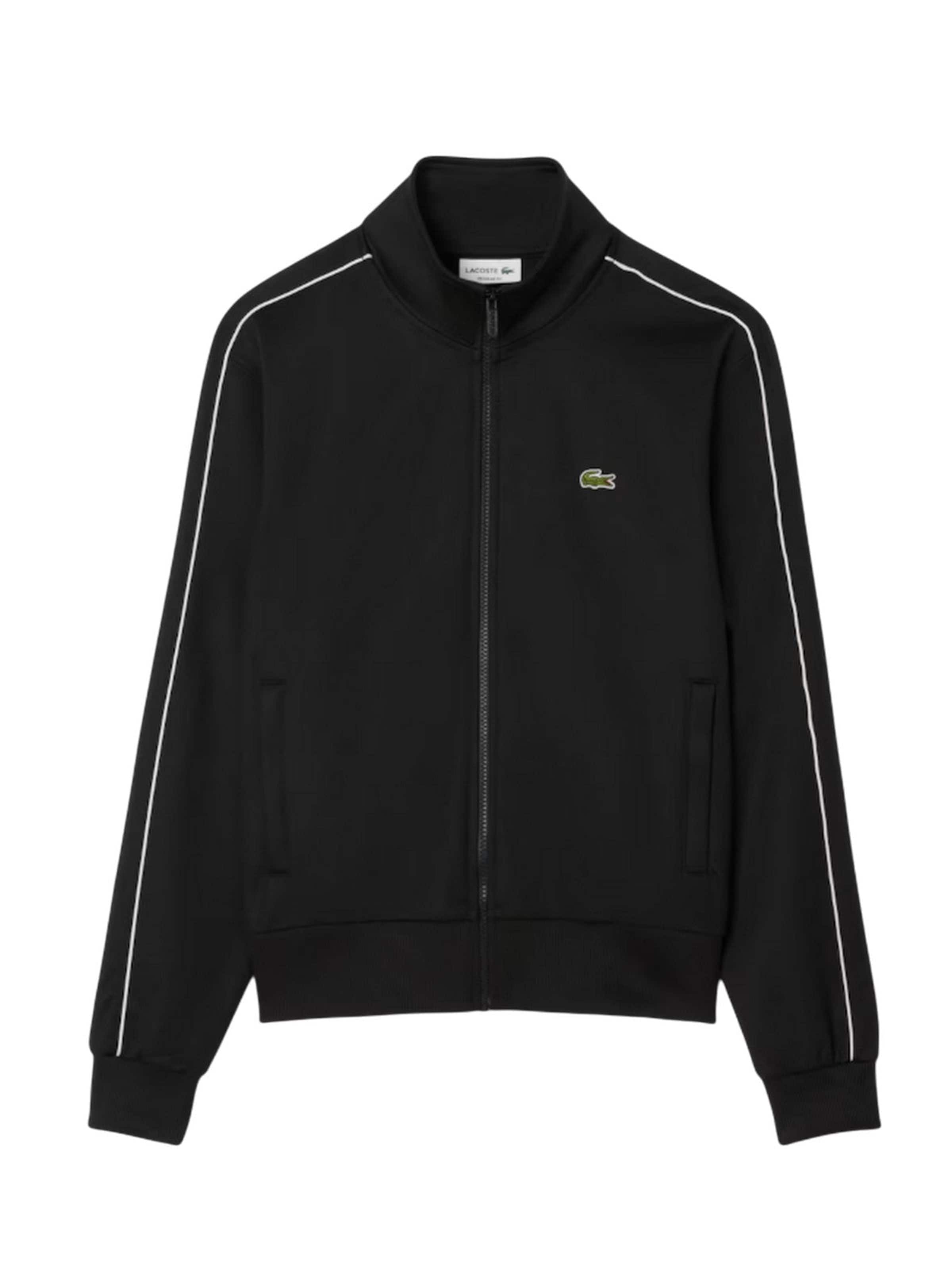 Giacca di felpa di LACOSTE in nero: frontale