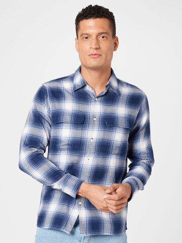 Abercrombie & Fitch Regular Fit Hemd in Blau: predná strana