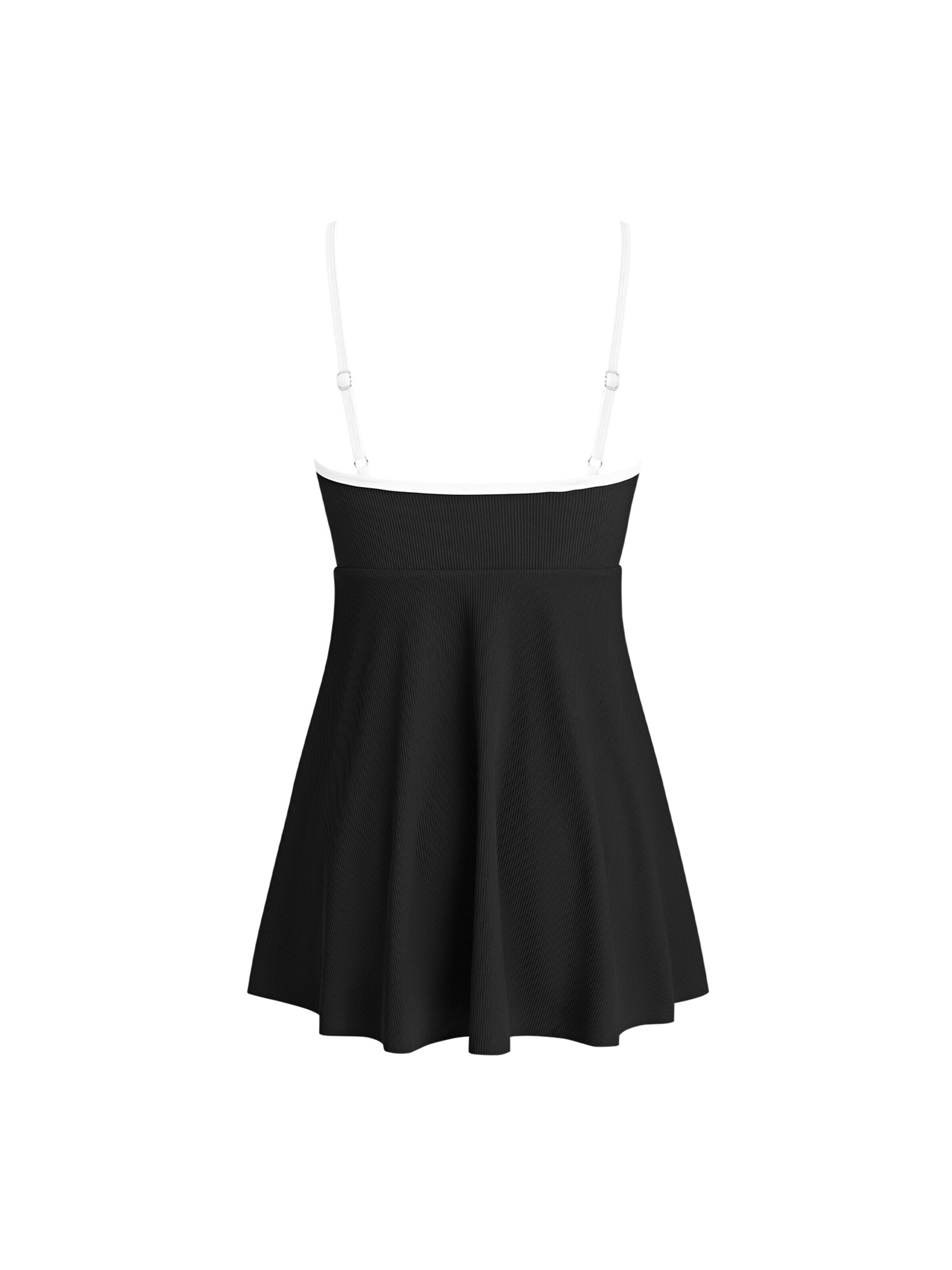 Cupshe Bralette Swimsuit Dress in Black