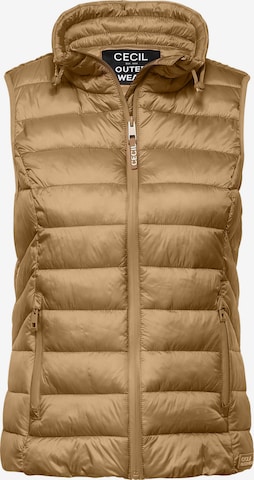 CECIL Vest in Beige: front