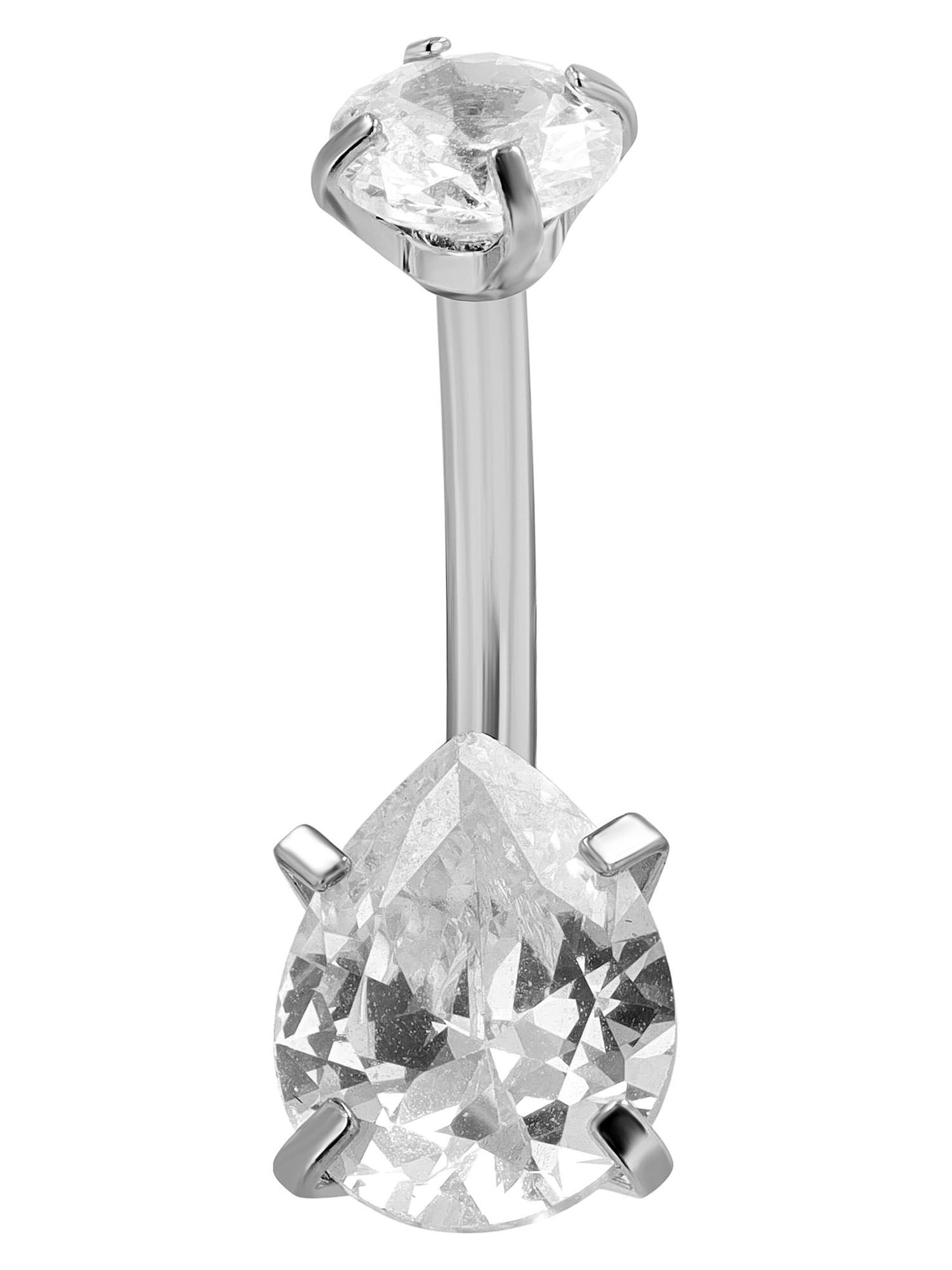 Akzent Piercingschmuck 'Wylla, hautverträglich'‌‌ in Silber: Vorderseite