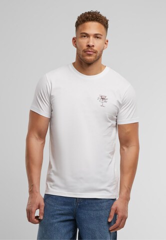 Mister Tee Shirt 'The Espresso Chic' in Wit: voorkant