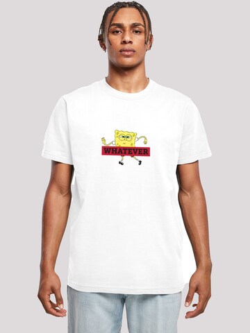 T-Shirt 'Spongebob' F4NT4STIC en blanc : devant