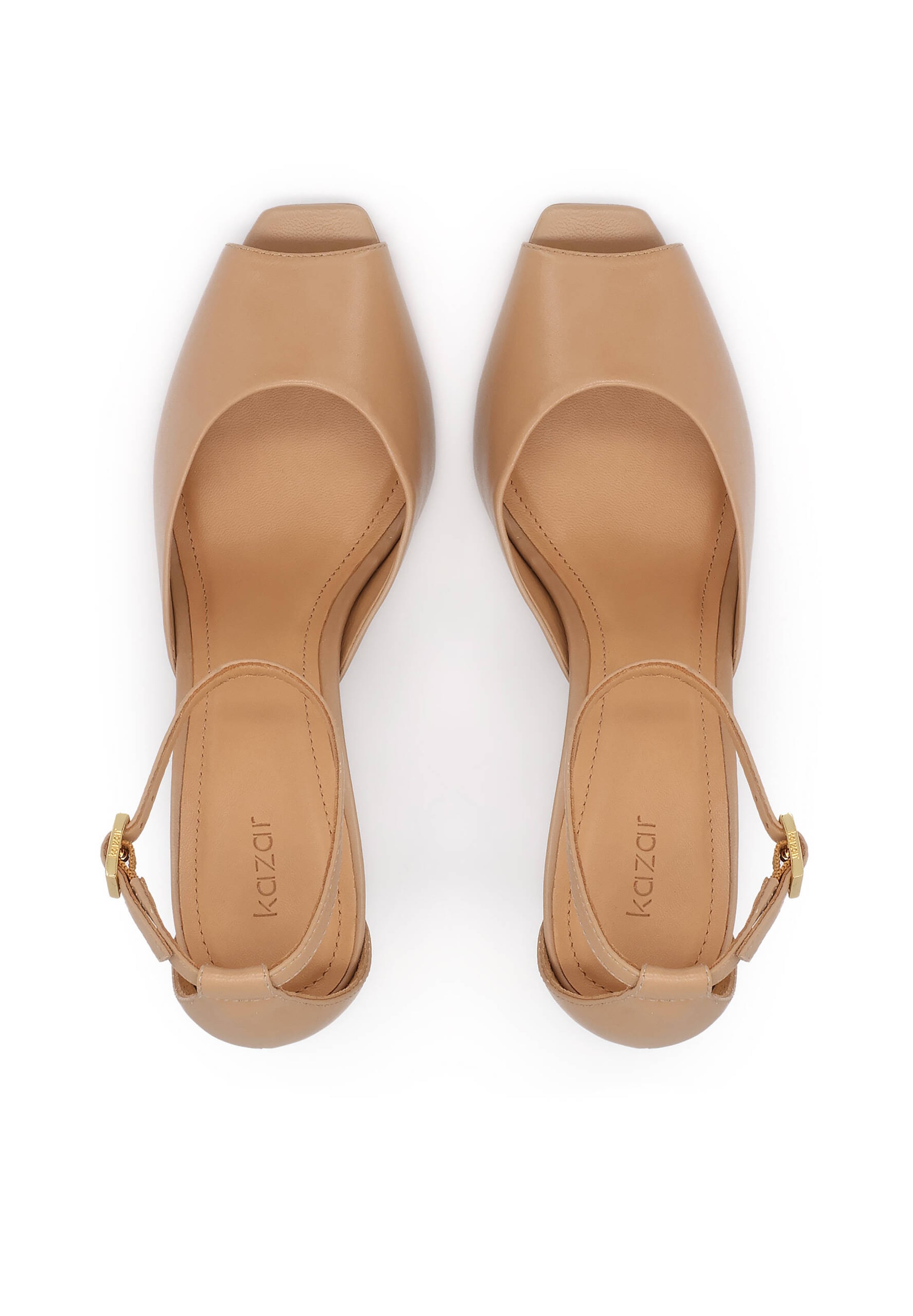 Kazar - Sandalias con hebilla en beige