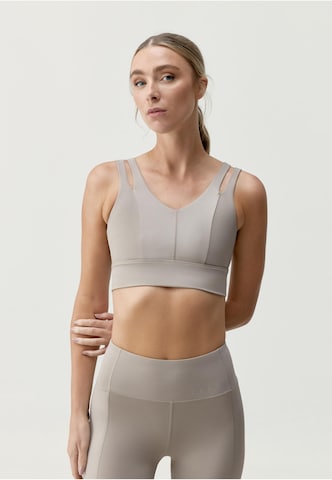 Born Living Yoga Bustier BH 'Maan' in Beige: voorkant