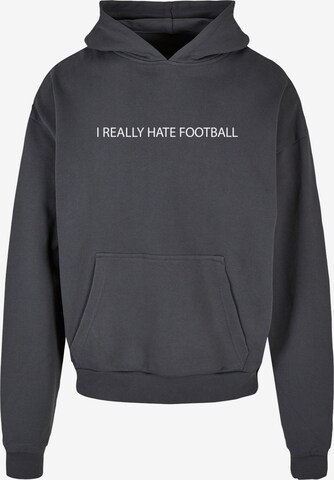 Merchcode Sweatshirt 'Hate Football' in Grau: predná strana