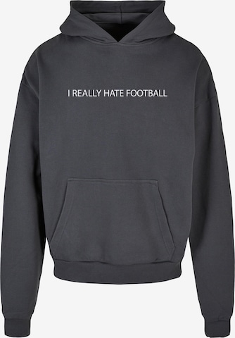 Merchcode Sweatshirt 'Hate Football' in Grijs: voorkant