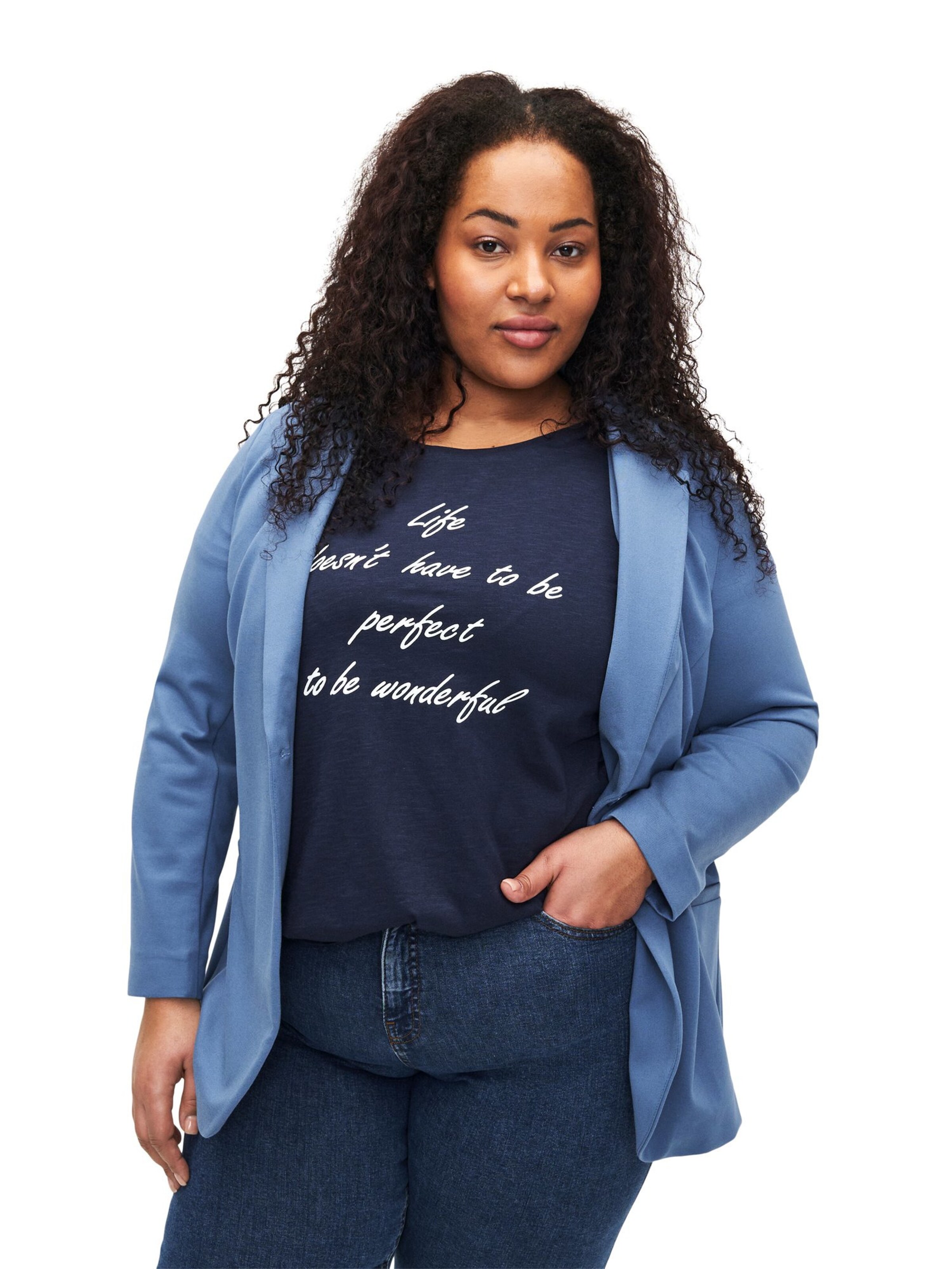 zils Zizzi Žakete 'JMADDIE': no priekšpuses