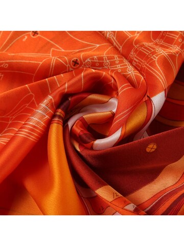 alberto cabale - Chal 'Etole de Soie Winged Florina' en naranja