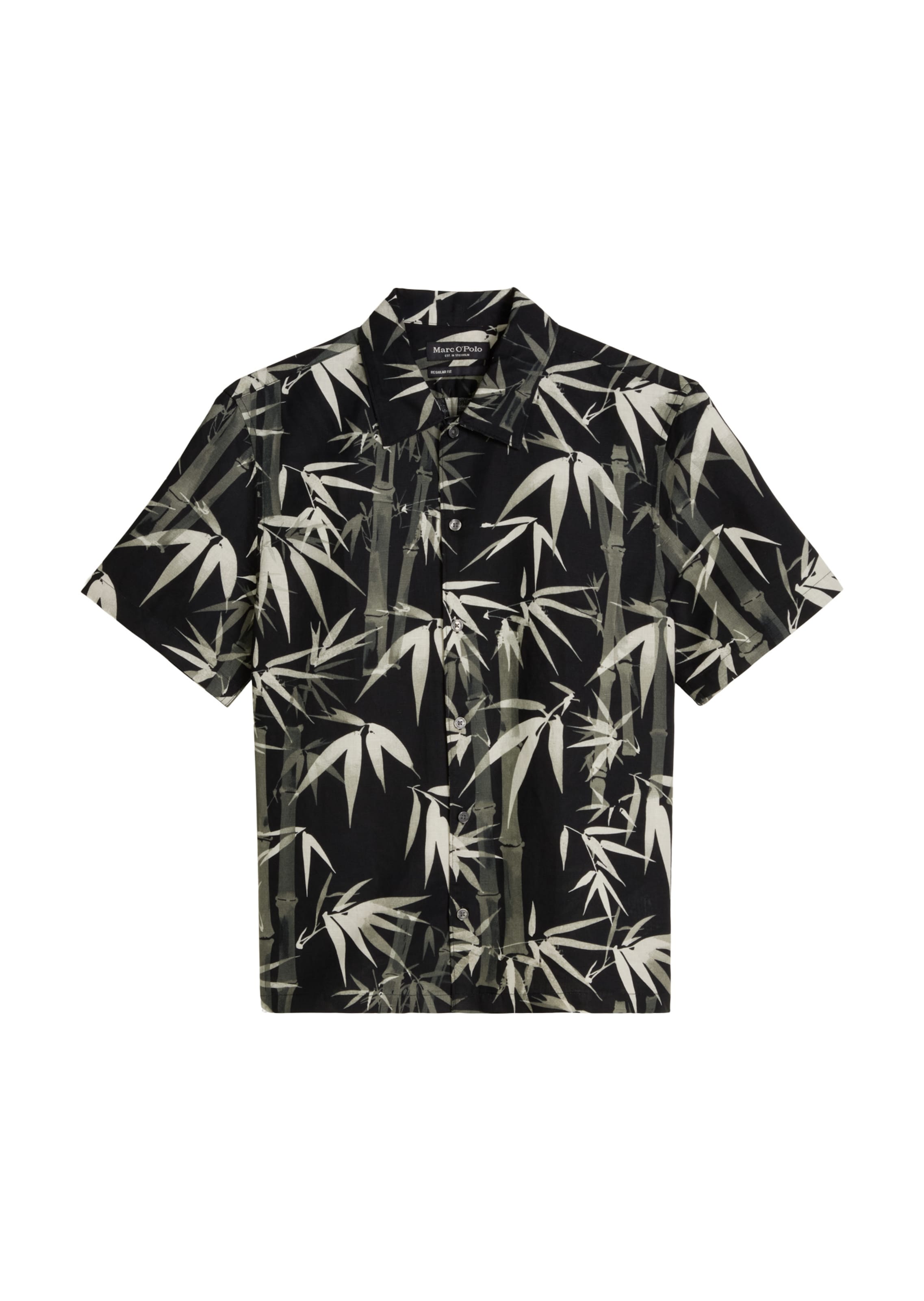 Marc O'Polo Regular Fit Hemd in Schwarz: Vorderseite