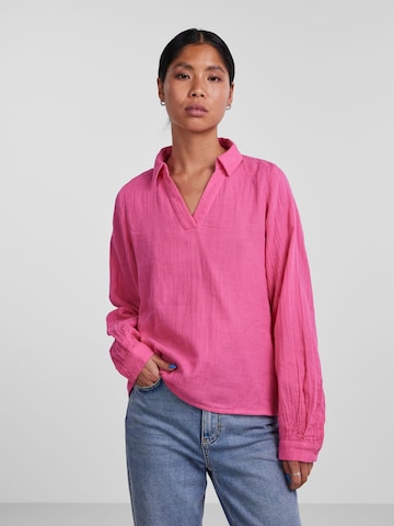 Camicia da donna 'Stina' di PIECES in rosa: frontale