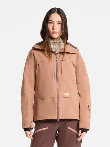 ZIENER Outdoor Jacket in Brown: front