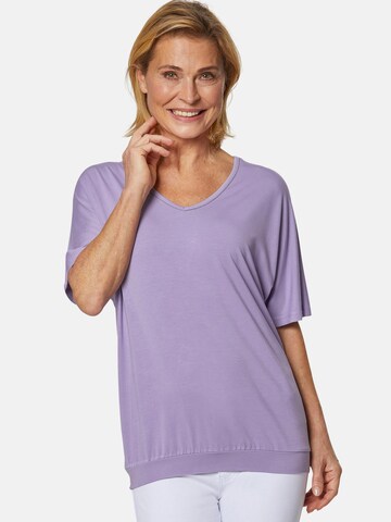Goldner Shirt in Lila: Vorderseite