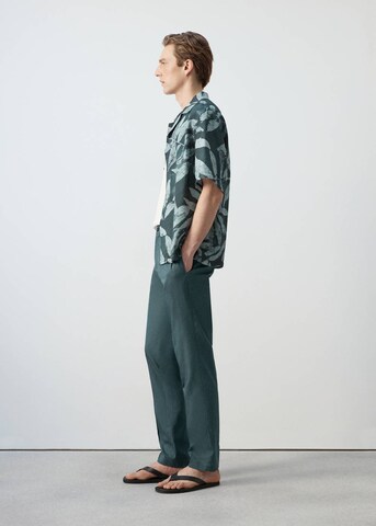 MANGO MAN Regular Pants 'Tenceli' in Green