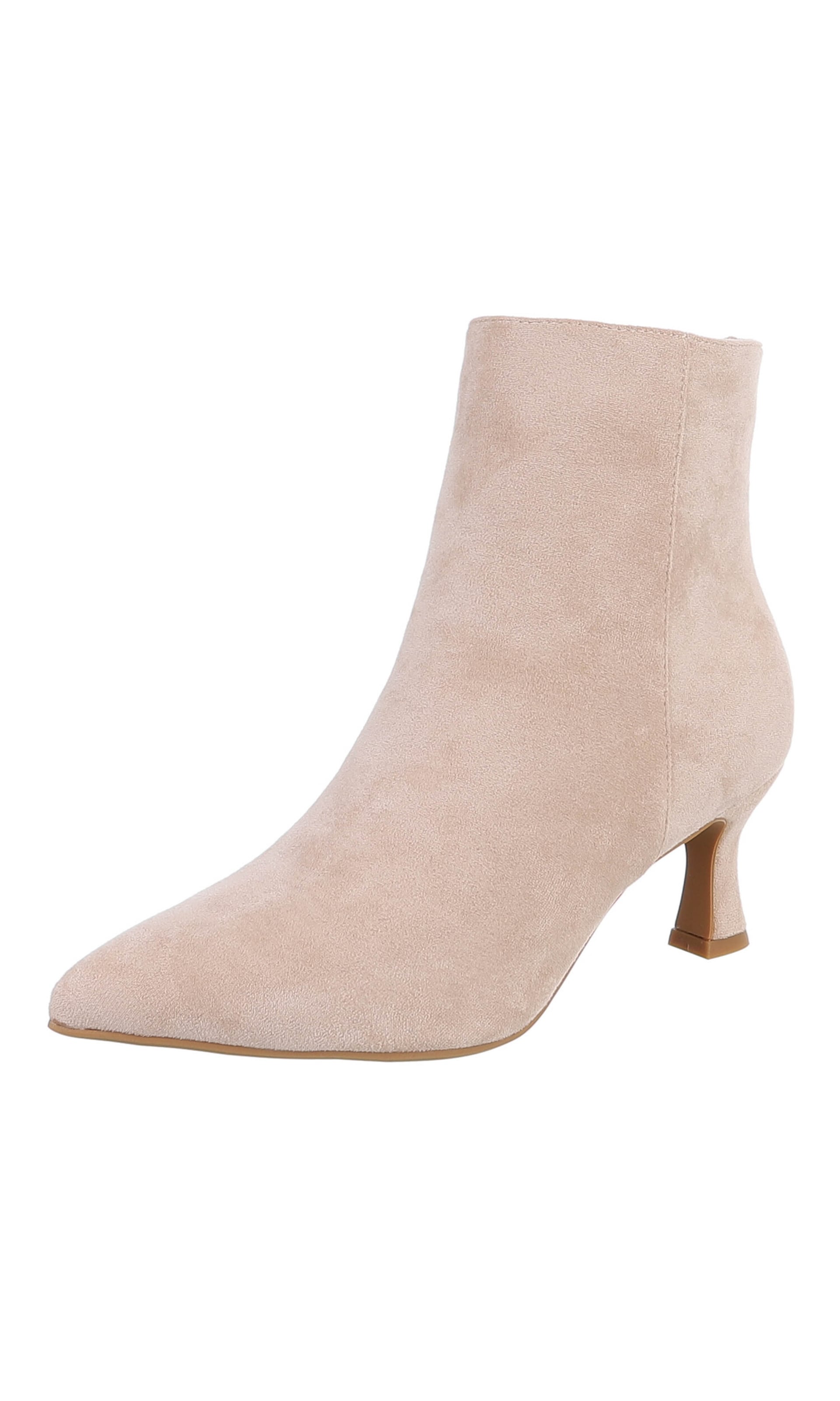 Ital-Design Stiefelette in Beige: Vorderseite
