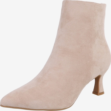 Ital-Design Stiefelette in Beige: Vorderseite