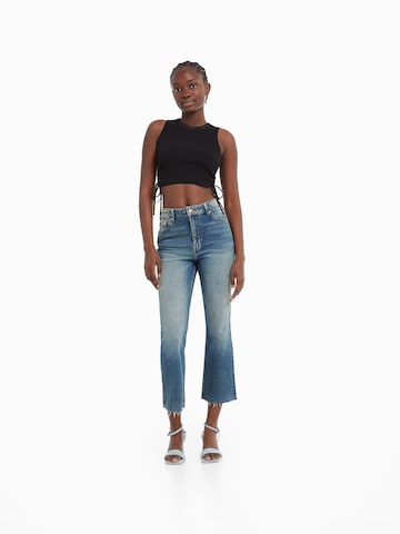 évasé Jean Bershka en bleu