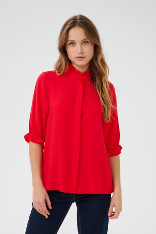 CULTURE Bluse 'CUAmelia Carly' i rød: forside