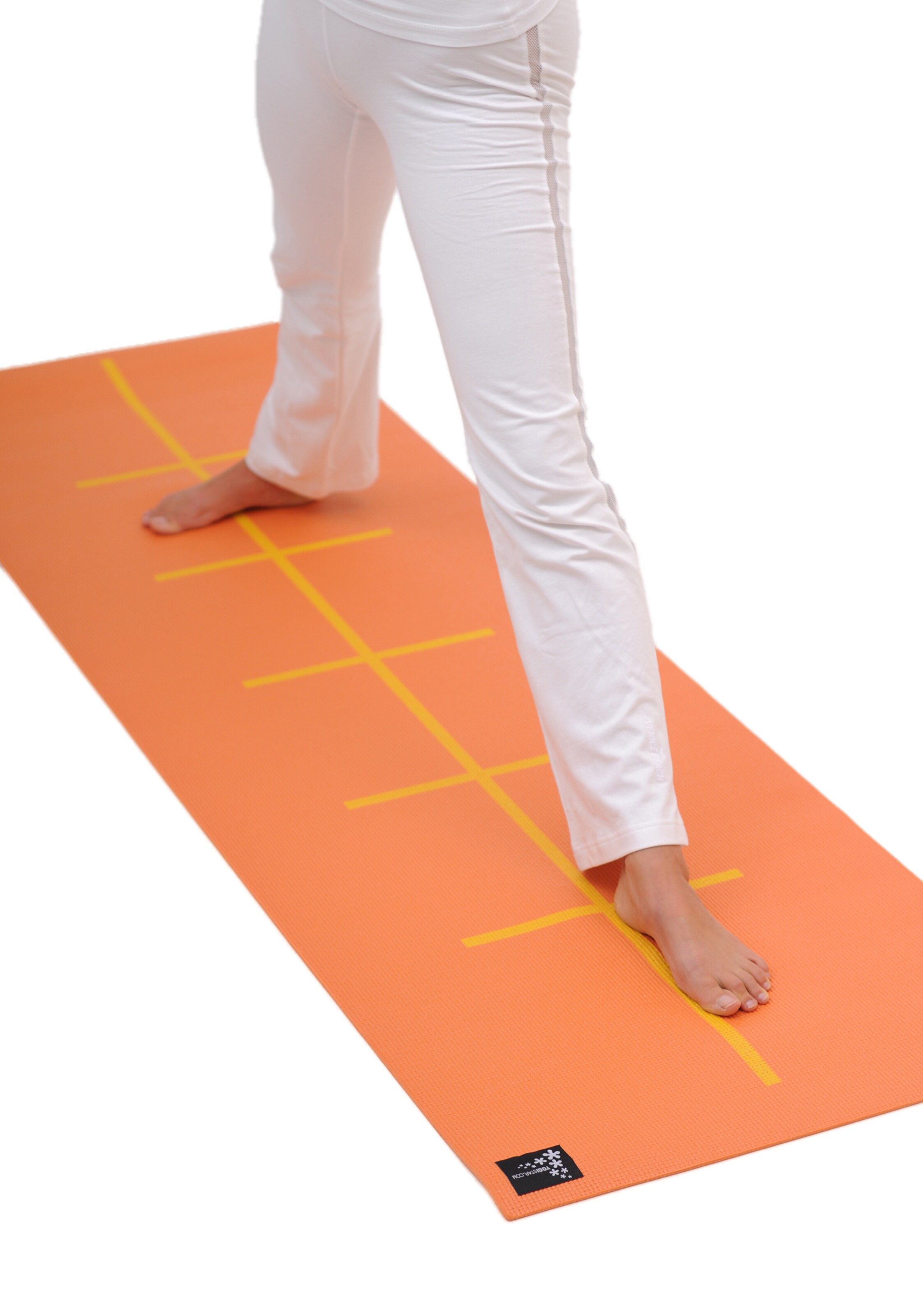YOGISTAR.COM Mat 'Plus Alignment' in Orange