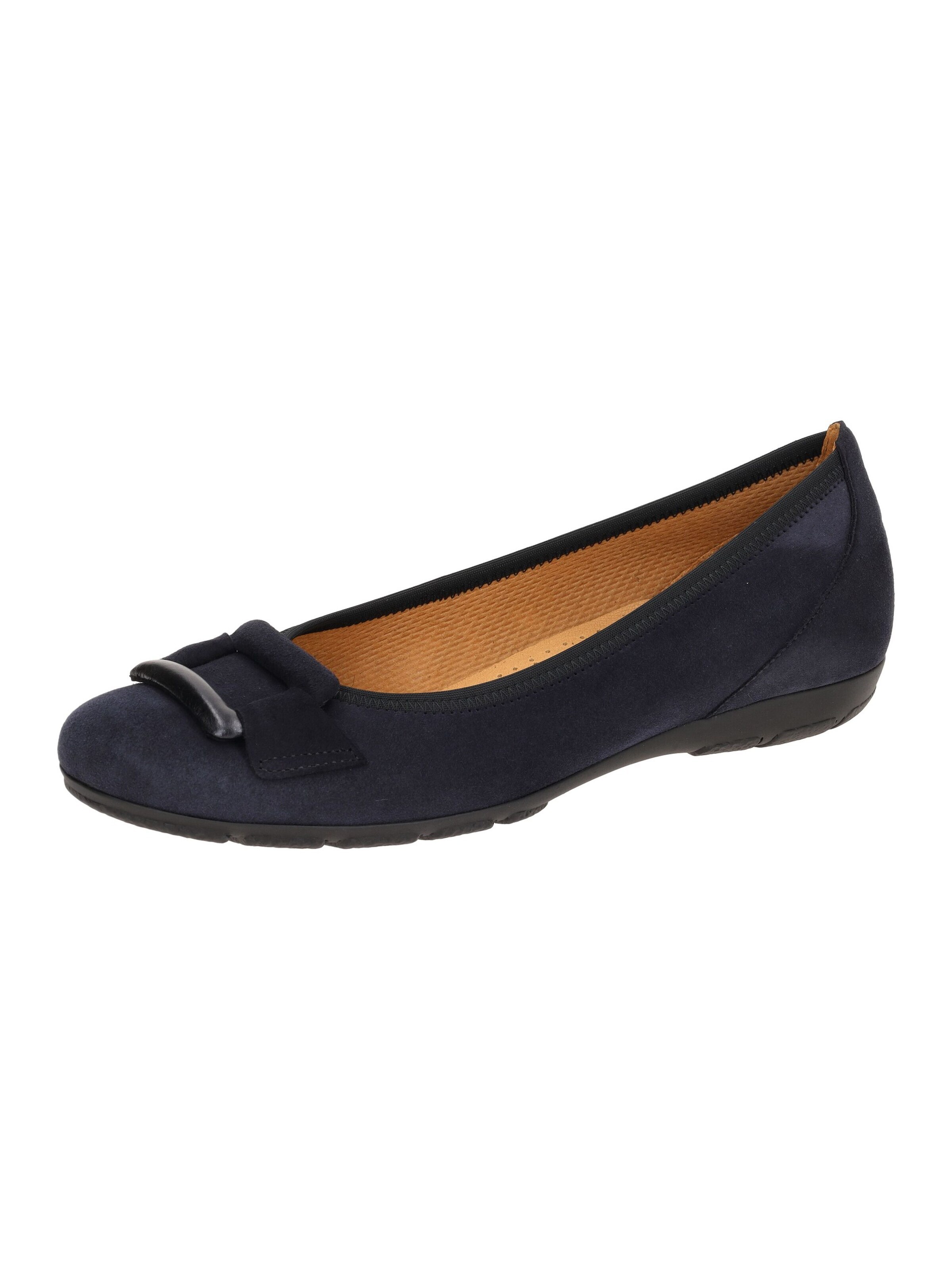 GABOR Ballet Flats 'Gabor Schuhe Ballerina Slipper blau 74.166.16' in Blue: front