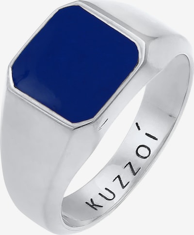 KUZZOI Ring in de kleur Donkerblauw / Zilver, Productweergave