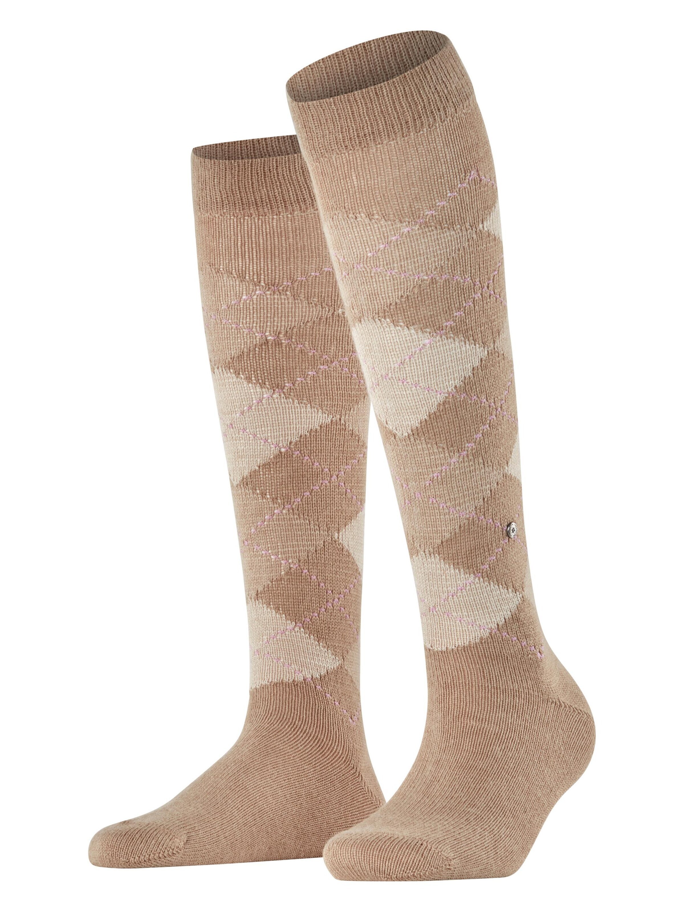 BURLINGTON Over the Knee Socks 'Whitby' in Yellow: front