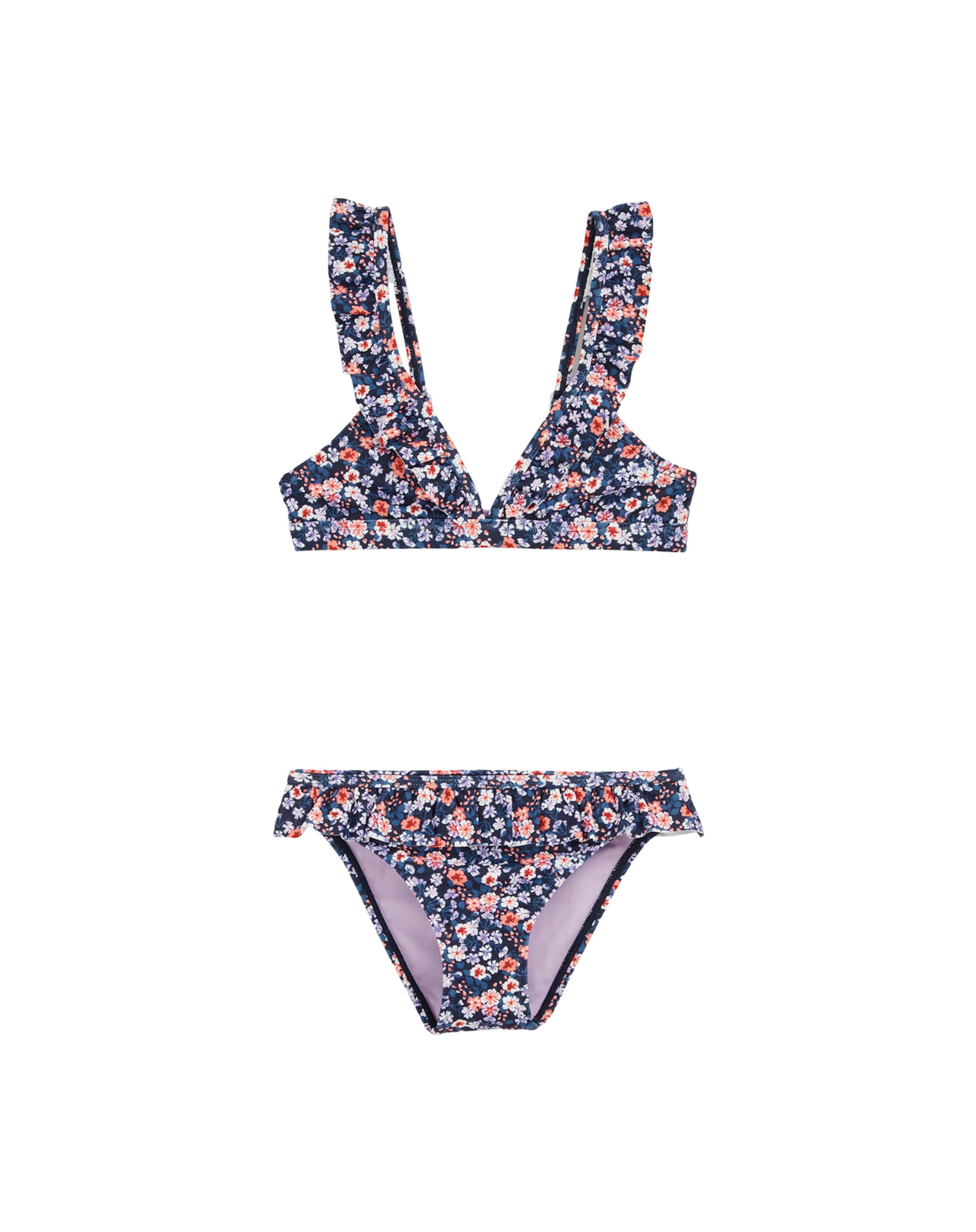 WE Fashion Сутиен с триъгълни чашки Бански тип бикини в синьо: отпред