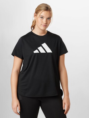 ADIDAS PERFORMANCE Funktionstopp i svart: framsida