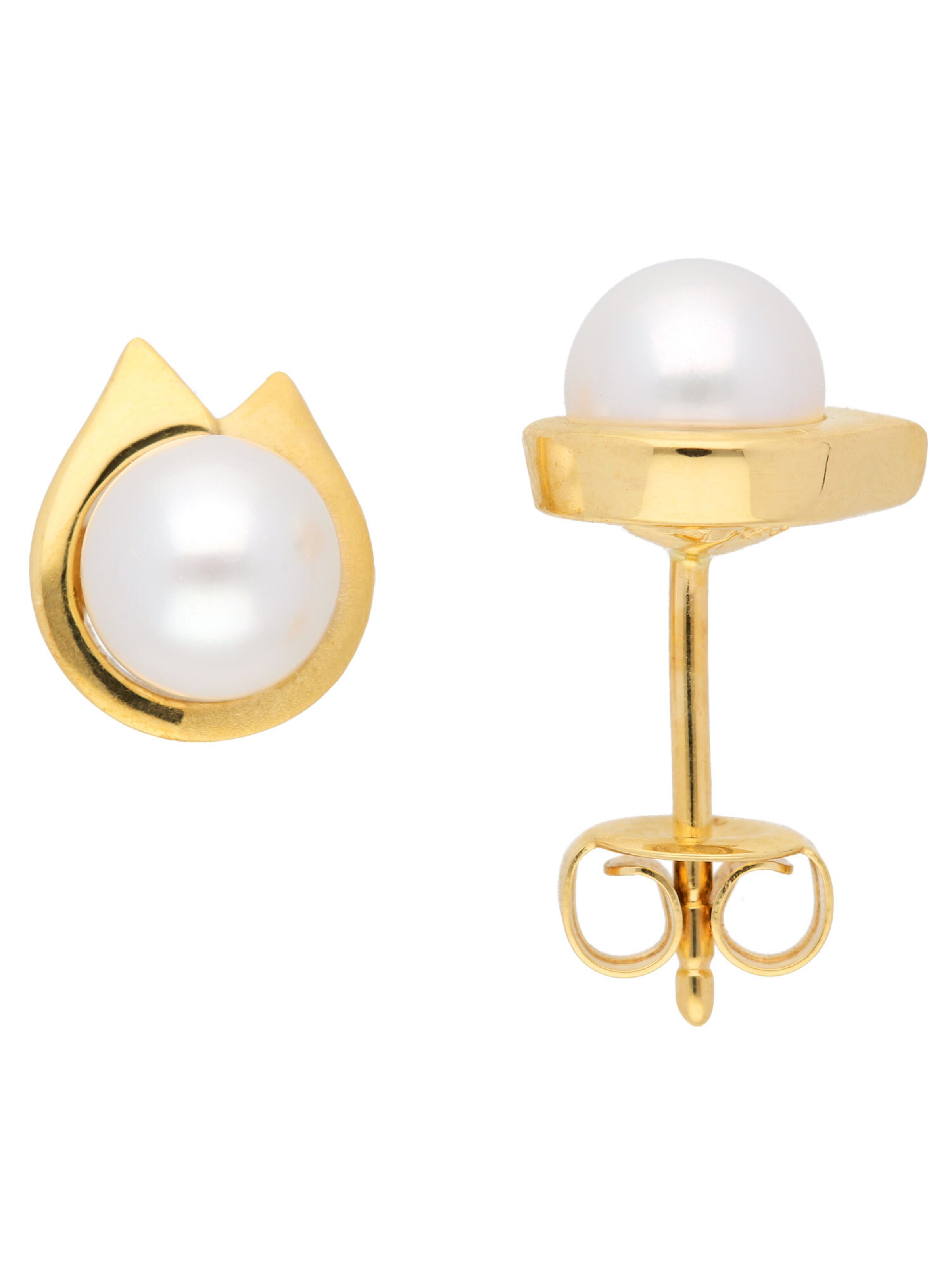 Adelia´s Ohrstecker in Gold: Vorderseite