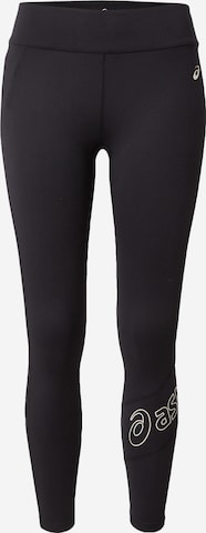 ASICS Skinny Športne hlače | črna barva: sprednja stran