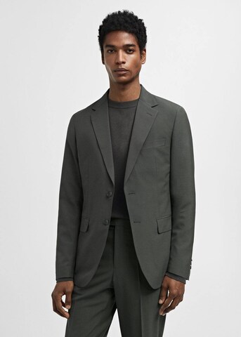 MANGO MAN Slim fit Suit Jacket 'Travel' in Green: front