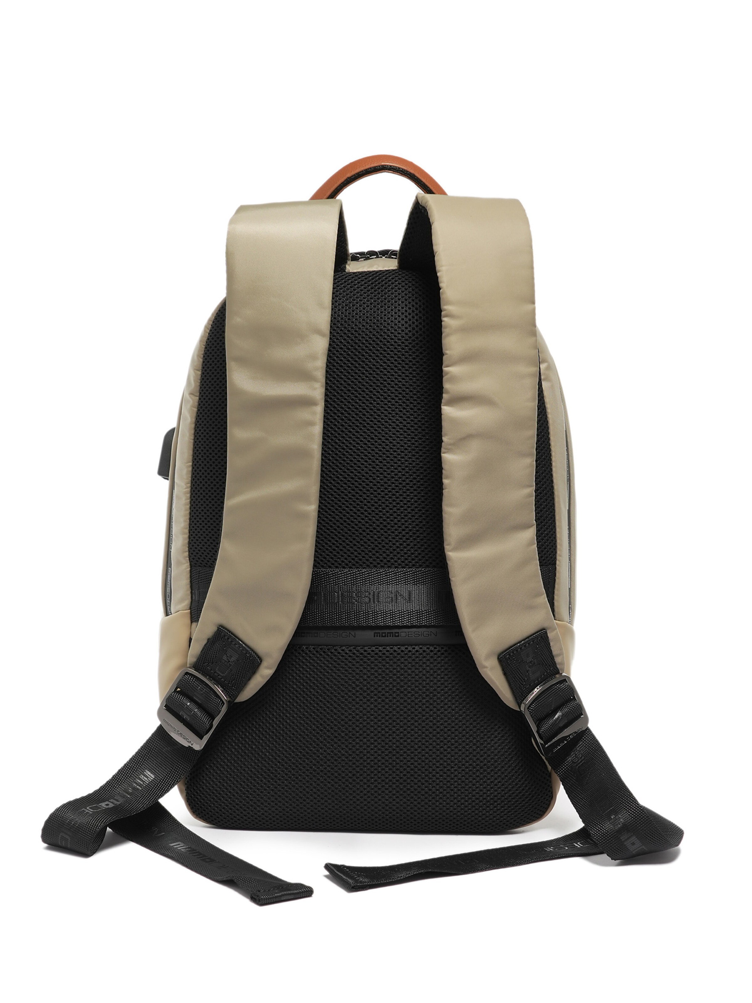 Zaino 'Zaino Momo Design Nylon con Dettagli Gialli - 32x40x15 cm' di Momo Design in beige