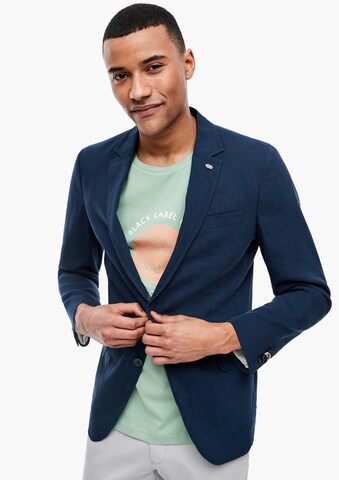 s.Oliver BLACK LABEL Regular Fit Sakko in Blau: Vorderseite