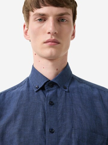 BOGNER Comfort fit Button Up Shirt 'Lykos' in Blue