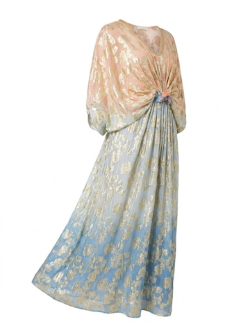 Miss June Dress 'Caftan Long Pastel' in Blue: front