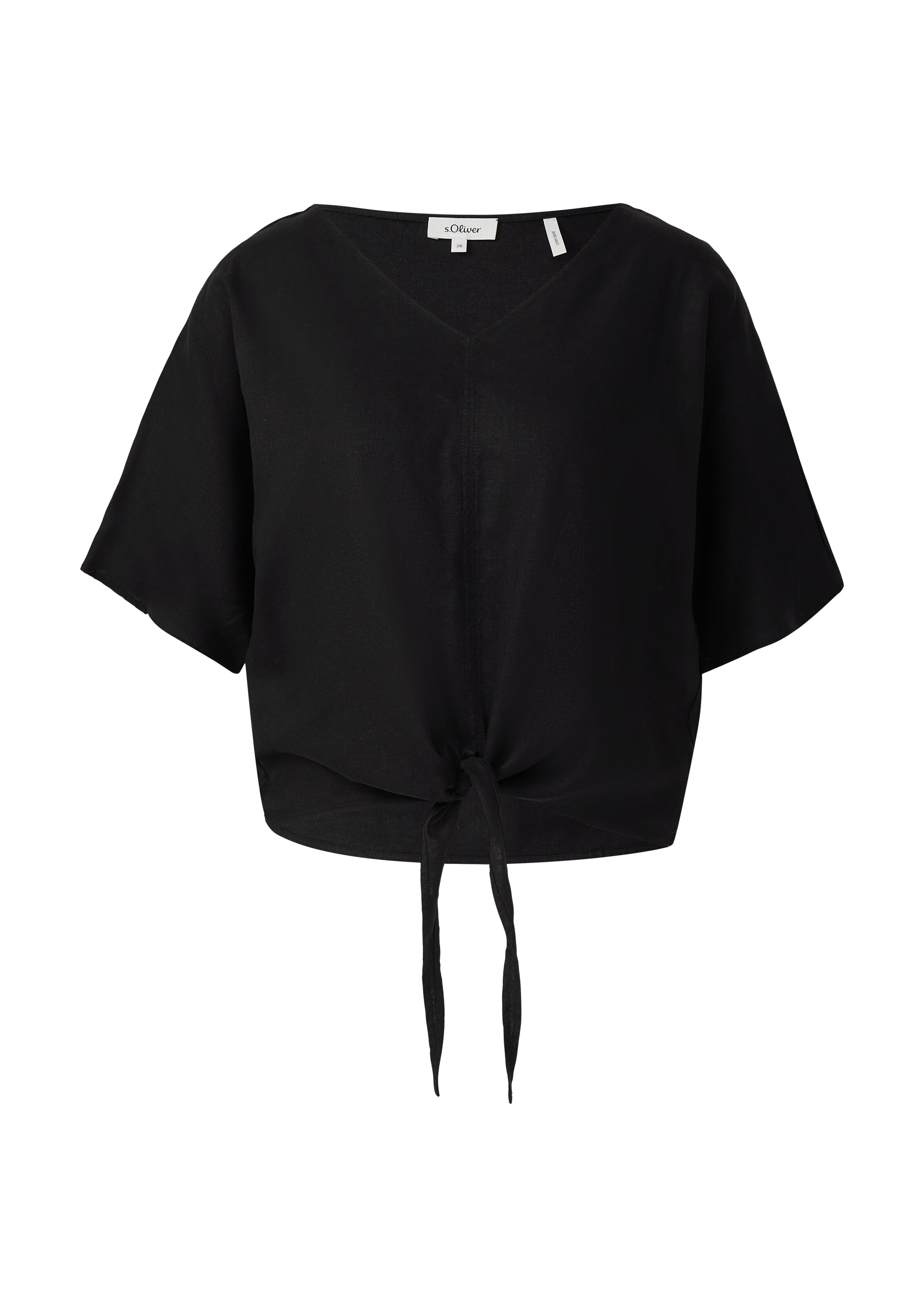 s.Oliver Blouse in Zwart: voorkant