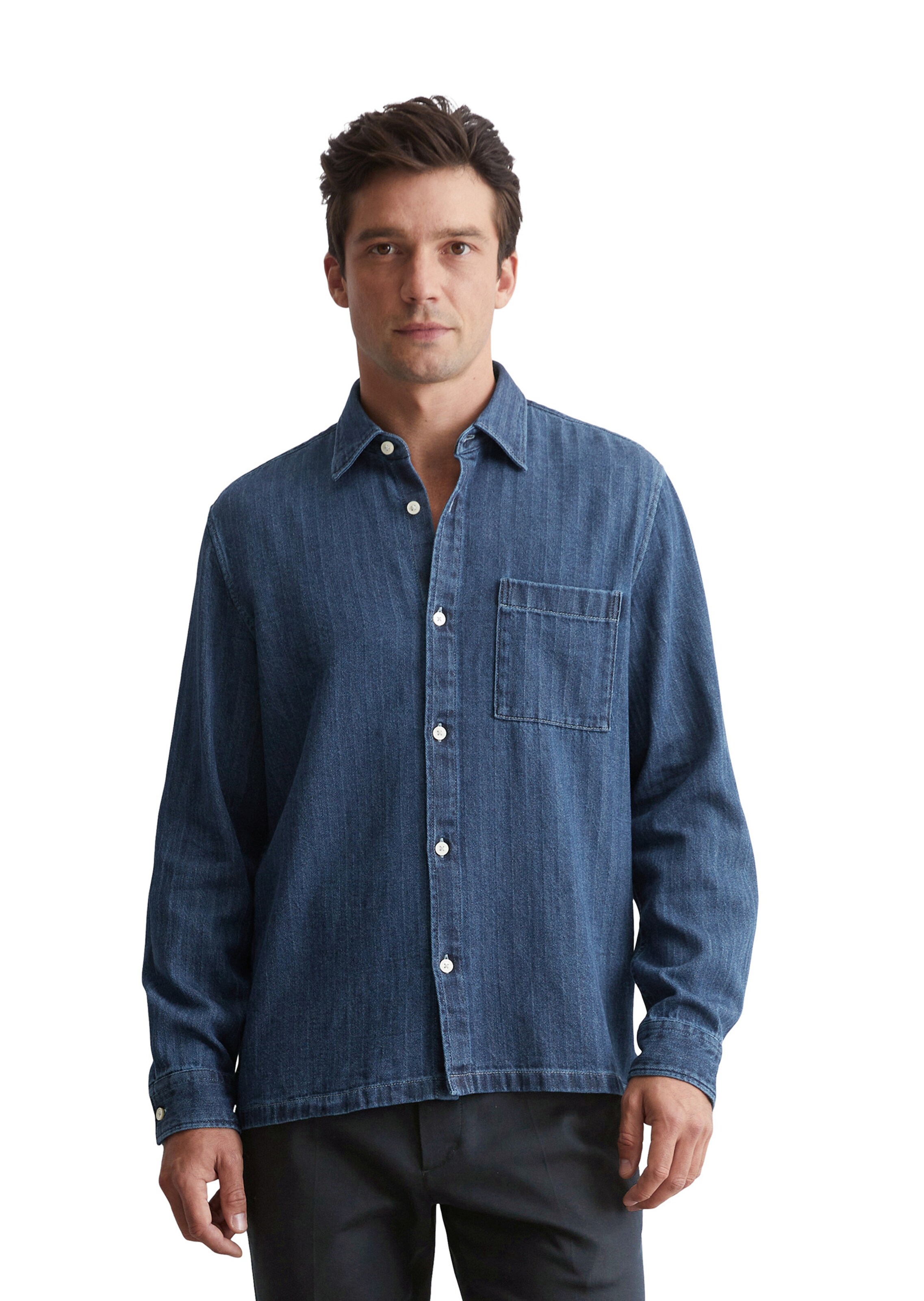 Marc O'Polo - Comfort Fit Camisa em azul: frente