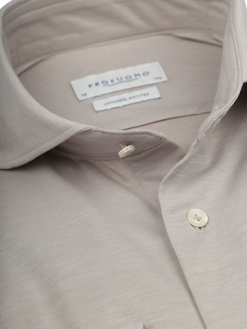 Profuomo Slim fit Button Up Shirt 'Sky Blue' in Beige