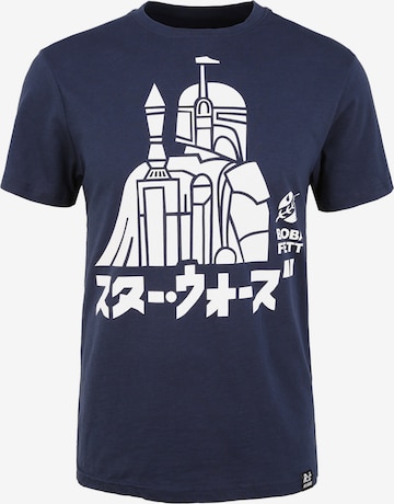 Recovered Shirt 'Star Wars Boba Fett Japanese' in Blue: front