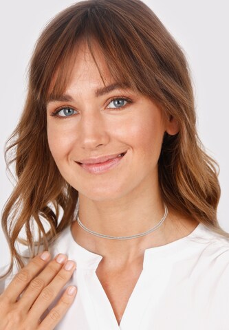 ELLI PREMIUM Halskette Basic Kette, Choker in Silber: predná strana