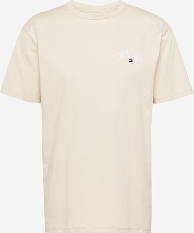 Tommy Jeans T-Shirt 'Varsity' en crème / bleu marine / rouge / noir, Vue avec produit