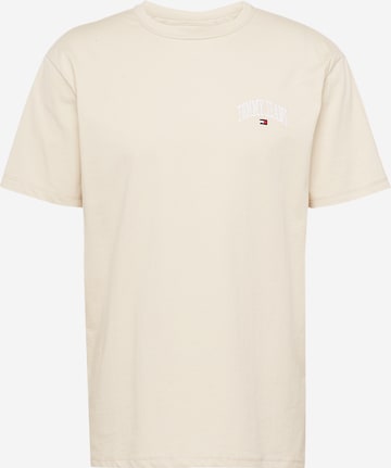 Tommy Jeans T-Shirt 'Varsity' in Beige: predná strana